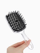 Расчёска массажная, широкая, вентилируемая, 20.5(±1) × 8.5 см, прозрачная - Фото 4