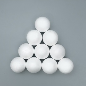 Шар из пенопласта для поделок и творчества, набор 10 шт., 7 см (комплект 10 шт)