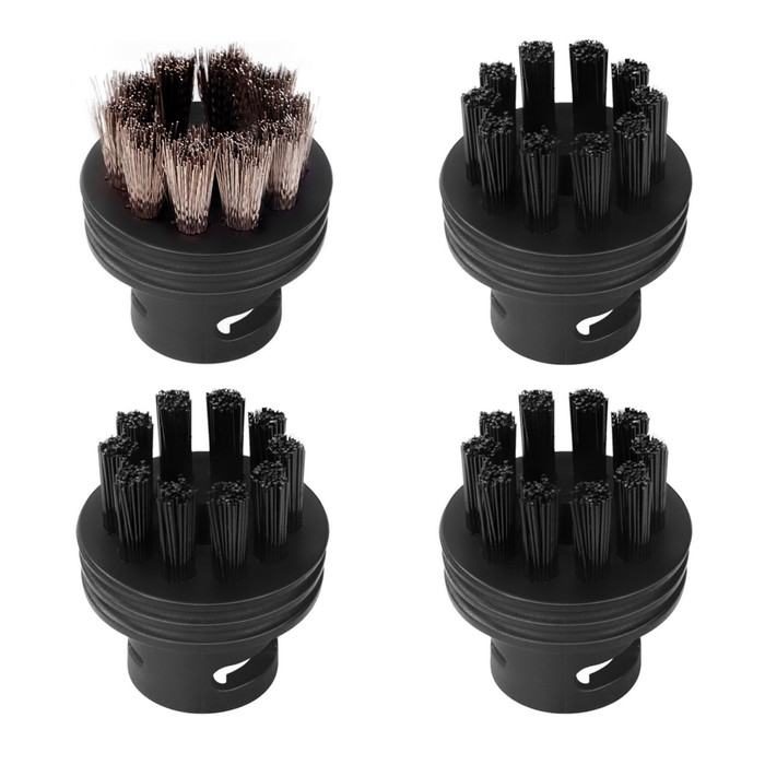 Набор аксессуаров для пароочистителя Bort Round brush SET (3+1) Mix, 4 шт - Фото 1