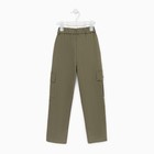 Брюки для мальчика MINAKU: Casual collection, хаки, рост 152 см - Фото 8