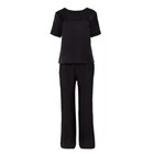 Костюм женский (футболка, брюки) MINAKU: Enjoy цвет чёрный, размер 42 - Фото 7