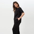 Костюм женский (футболка, брюки) MINAKU: Enjoy цвет чёрный, размер 50 7636087