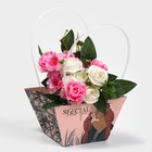 Пакет влагостойкий для цветов «Нежно», 20 х 12 х 20 см - фото 109258760