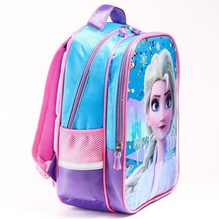 Рюкзак школьный, 39 см х 30 см х 14 см "Эльза", Холодное сердце - фото 1926426170