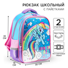 Рюкзак школьный, 39 см х 30 см х 14 см "Радуга Дэш", My little Pony - фото 318895138