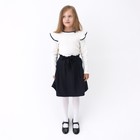 Школьная блузка для девочки, цвет молочный, рост 128 см - Фото 2