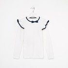 Школьная блузка для девочки, цвет молочный, рост 128 см - Фото 6