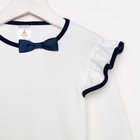 Школьная блузка для девочки, цвет молочный, рост 128 см - Фото 7