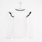 Школьная блузка для девочки, цвет молочный, рост 128 см - Фото 8