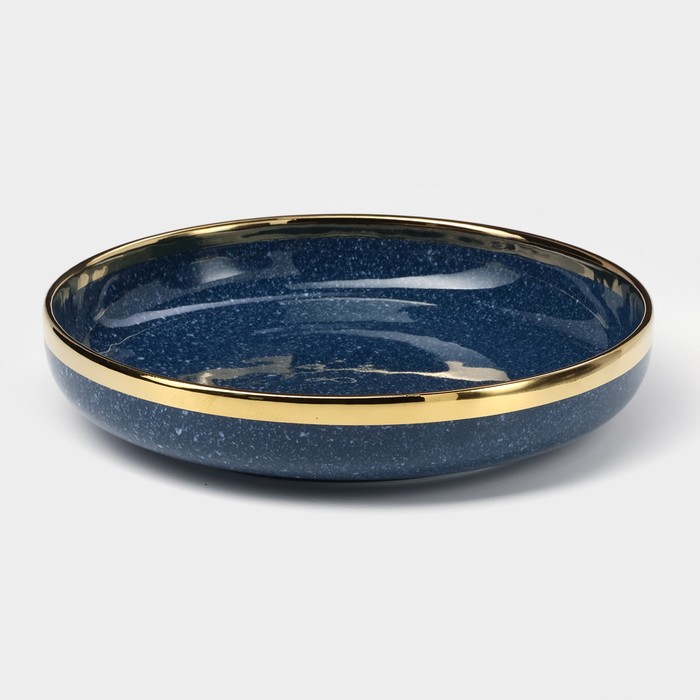 Тарелка глубокая керамическая «Ночное небо», 800 мл, d=21 см, цвет синий - Фото 1
