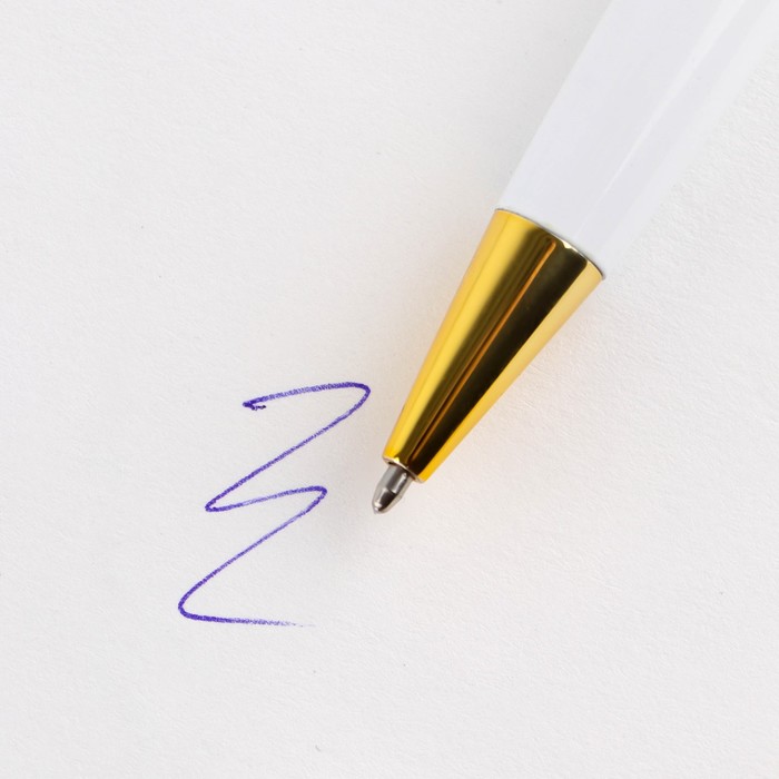Ручка металлическая в тубусе «Золотому учителю», синяя паста, 1.0 мм - фото 1906002698