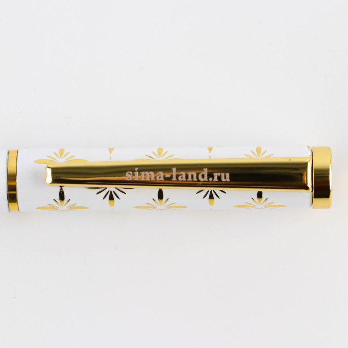 Ручка металлическая в тубусе «Золотому учителю», синяя паста, 1.0 мм - фото 1906002699