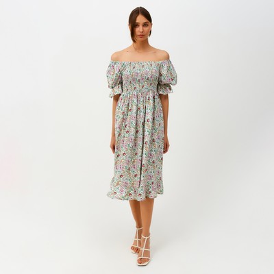 Платье миди женское MINAKU: Enjoy, белое, размер 42