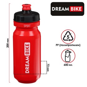 Велофляга Dream Bike, 600 мл, цвет красный