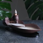 Подставка для благовоний TAKE IT EASY «Лотос», набор благовоний конусы, стелющийся дым, 22×8 см - Фото 1