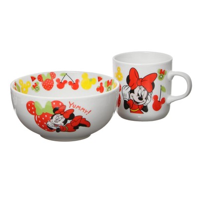 Набор детской посуды «Минни» 2 предмета: салатник, кружка, Минни Маус