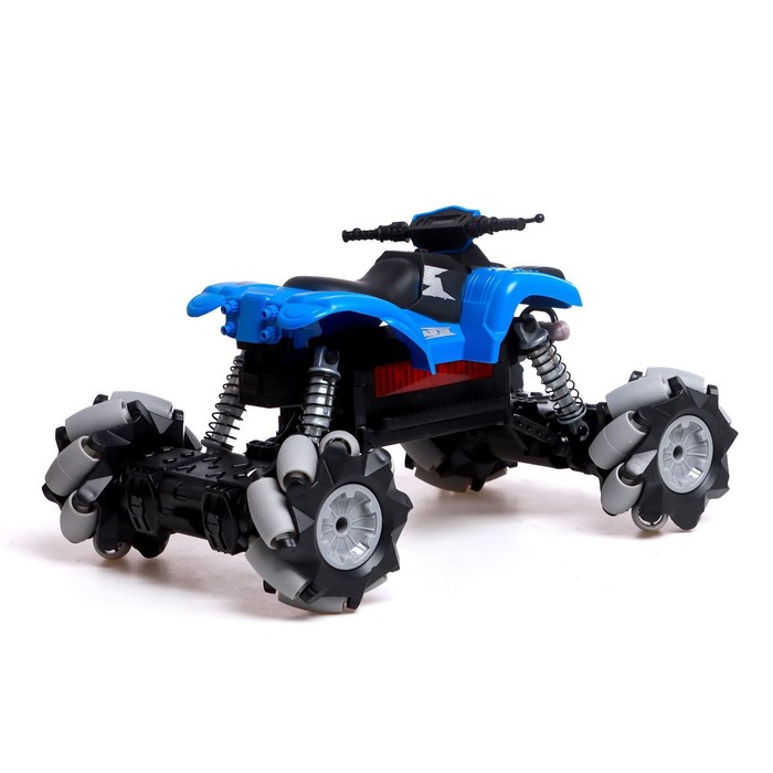 Квадроцикл радиоуправляемый DRIFT, двигается во все стороны, работает от аккумулятора, цвет синий 54433