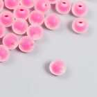 Бусины пластик "Ярко-розовые" матовые набор 20 гр d=0,8 см - фото 9759461