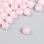 Бусины пластик "Розовые" матовые 20 гр d=0,8 см - Фото 2