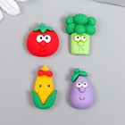 Декор для творчества пластик "Овощи с глазками" набор 4 шт 1,8 см - фото 318896186