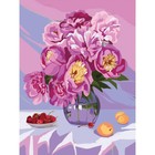 Алмазная мозаика на подрамнике с полным заполнением «Пионы в вазе», 30х40см - фото 25553910