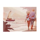 Алмазная мозаика на подрамнике с полным заполнением «Пара на пляже», 30х40см - фото 24508139