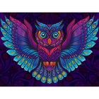 Алмазная мозаика на подрамнике с полным заполнением «Магическая сова», 30х40см - фото 24508172