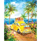 Алмазная мозаика на подрамнике с полным заполнением «Поездка к морю», 40 × 50 см - фото 25444617