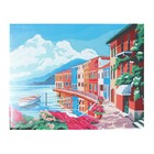 Алмазная мозаика на подрамнике с полным заполнением «Улочка у моря», 40х50см - фото 24647295
