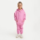 Костюм для девочки (худи, брюки) KAFTAN "Basic line", размер 28 (86-92), цвет розовый - фото 1153804