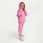 Костюм для девочки (худи, брюки) KAFTAN "Basic line", размер 30 (98-104), цвет розовый - Фото 6