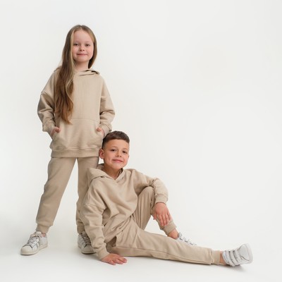 Костюм детский (худи, брюки) KAFTAN: Basic line, цвет кофейный, размер 28 (86-92 см)