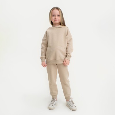 Костюм детский (худи, брюки) KAFTAN: Basic line, цвет кофейный, размер 30 (98-104 см)