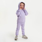 Костюм для девочки (худи, брюки) KAFTAN "Basic line", размер 28 (86-92), цвет лиловый - Фото 6