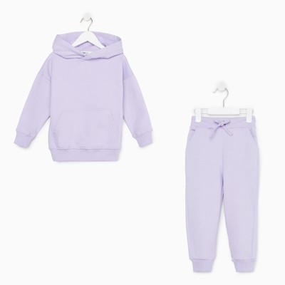 Костюм для девочки (худи, брюки) KAFTAN: Basic line, лиловый, размер 30 (98-104 см)