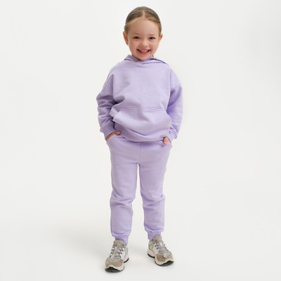 Костюм для девочки (худи, брюки) KAFTAN Basic line, размер 32 (110-116 см), лиловый