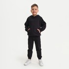 Костюм детский (худи, брюки) KAFTAN "Basic line", размер 32 (110-116), цвет чёрный 7452931 - фото 9760421