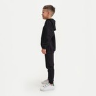 Костюм детский (худи, брюки) KAFTAN "Basic line", размер 32 (110-116), цвет чёрный 7452931 - фото 9760422