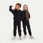 Костюм детский (худи, брюки) KAFTAN "Basic line", размер 32 (110-116), цвет чёрный 7452931 - фото 9760425