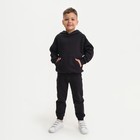 Костюм детский (худи, брюки) KAFTAN "Basic line", размер 38 (146-152), цвет чёрный - фото 10271711