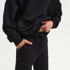 Костюм детский (худи, брюки) KAFTAN "Basic line", размер 38 (146-152), цвет чёрный - фото 10271714