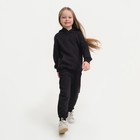 Костюм детский (худи, брюки) KAFTAN "Basic line", размер 38 (146-152), цвет чёрный - фото 10271716