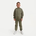 Костюм детский (худи, брюки) KAFTAN "Basic line", размер 32 (110-116), цвет хаки - фото 24029112