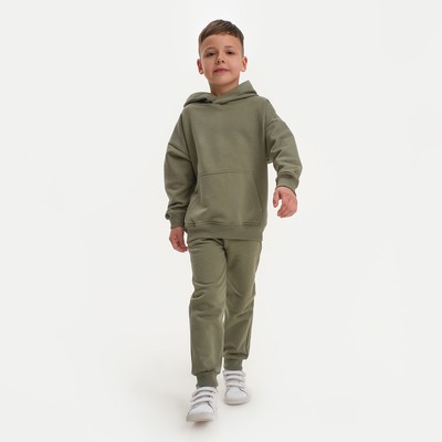 Костюм для мальчика (худи, брюки) KAFTAN: Basic line, цвет хаки, размер 32 (110-116 см)