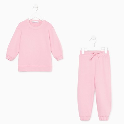 Костюм для девочки (свитшот, брюки) KAFTAN «Basic line», размер 28 (86-92), цвет розовый