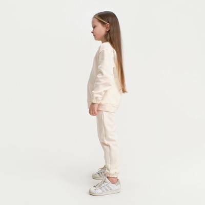 Костюм детский (свитшот, брюки) KAFTAN Basic line, размер 28 (86-92 см), бежевый