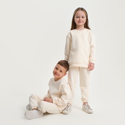Костюм детский (свитшот, брюки) KAFTAN Basic line, размер 28 (86-92 см), бежевый