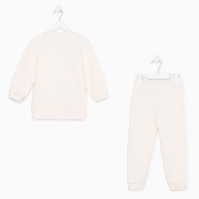 Костюм детский (свитшот, брюки) KAFTAN Basic line, размер 32 (110-116 см), бежевый