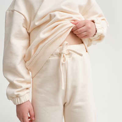 Костюм детский (свитшот, брюки) KAFTAN Basic line, размер 32 (110-116 см), бежевый