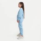 Костюм детский (свитшот, брюки) KAFTAN "Basic line", размер 28 (86-92), цвет голубой - Фото 3